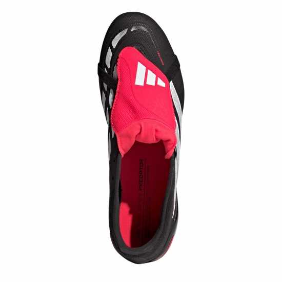 Adidas Мъжки Футболни Бутонки Predator Fold-Over Tongue League Firm Ground Football Boots Mens Black/Red 