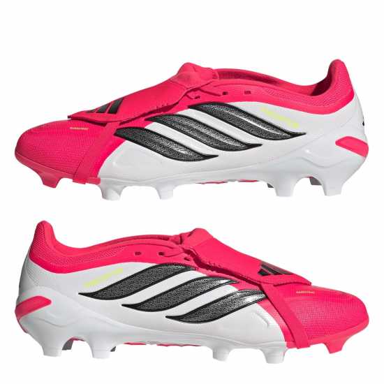 Adidas Мъжки Футболни Бутонки Predator Fold-Over Tongue League Firm Ground Football Boots Mens Red/Blk/White 