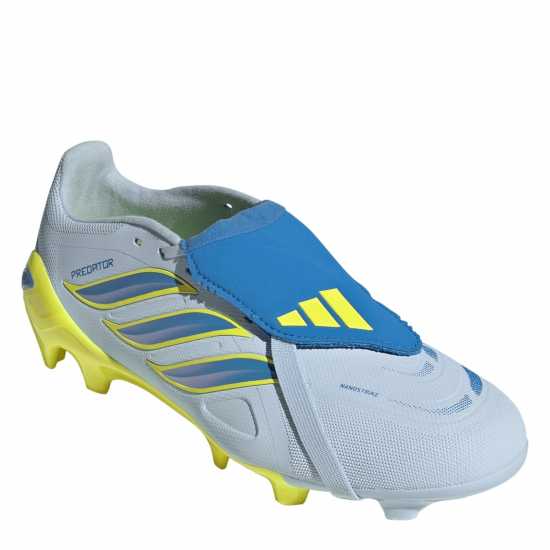 Adidas Мъжки Футболни Бутонки Predator Fold-Over Tongue League Firm Ground Football Boots Mens Blue/Yellow 