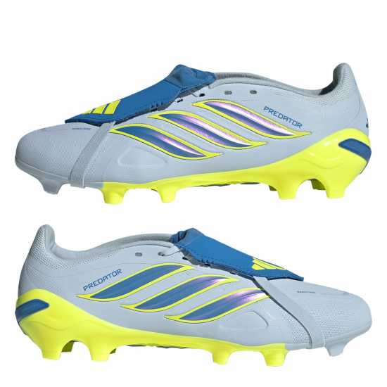 Adidas Мъжки Футболни Бутонки Predator Fold-Over Tongue League Firm Ground Football Boots Mens Blue/Yellow 