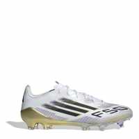 Adidas F50 Elite Adults Firm Ground Football Boots Бяло/Черно/Злато Мъжки футболни бутонки