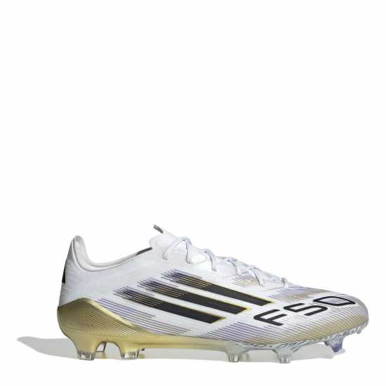 Adidas F50 Elite Adults Firm Ground Football Boots Бяло/Черно/Злато Мъжки футболни бутонки