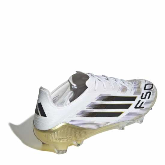 Adidas F50 Elite Adults Firm Ground Football Boots Бяло/Черно/Злато Мъжки футболни бутонки