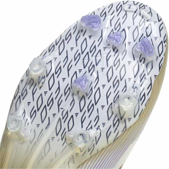 Adidas F50 Elite Adults Firm Ground Football Boots Бяло/Черно/Злато Мъжки футболни бутонки
