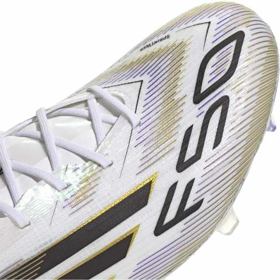 Adidas F50 Elite Adults Firm Ground Football Boots Бяло/Черно/Злато Мъжки футболни бутонки