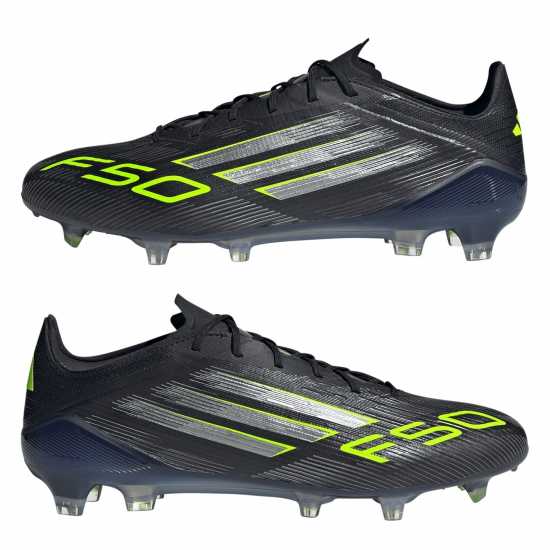 Adidas F50 Elite Adults Firm Ground Football Boots Black/Lemon Мъжки футболни бутонки