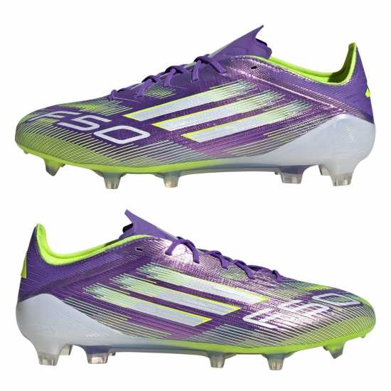 Adidas F50 Elite Adults Firm Ground Football Boots Purple/White Мъжки футболни бутонки