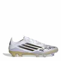 Adidas F50 Pro Adults Firm Ground Football Boots Бяло/Черно/Злато Мъжки футболни бутонки