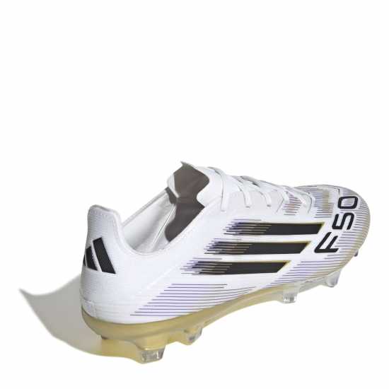 Adidas F50 Pro Adults Firm Ground Football Boots Бяло/Черно/Злато Мъжки футболни бутонки