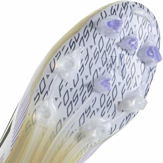 Adidas F50 Pro Adults Firm Ground Football Boots Бяло/Черно/Злато Мъжки футболни бутонки