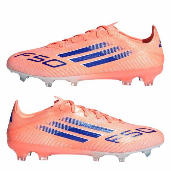 Adidas F50 Pro Adults Firm Ground Football Boots Оранжево/Синьо 