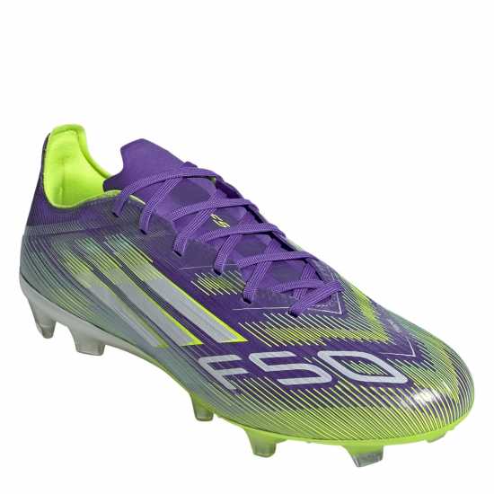 Мъжки футболни бутонки Adidas F50 Pro Adults Firm Ground Football Boots Purple/White Adidas F50 Pro Adults Firm Ground Football Boots Purple/White Мъжки футболни бутонки