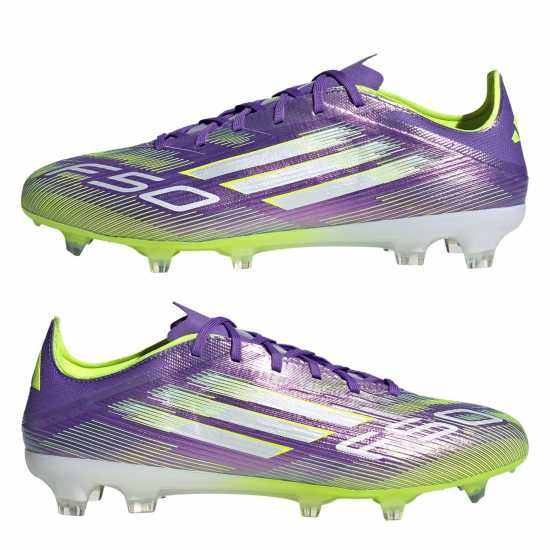 Мъжки футболни бутонки Adidas F50 Pro Adults Firm Ground Football Boots Purple/White Adidas F50 Pro Adults Firm Ground Football Boots Purple/White Мъжки футболни бутонки