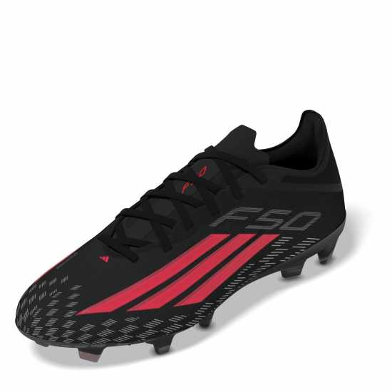 Adidas F50 Pro Adults Firm Ground Football Boots Black/Red 