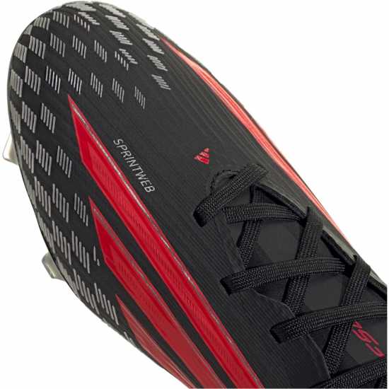 Adidas F50 Pro Adults Firm Ground Football Boots Black/Red 