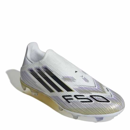 Adidas F50 League Laceless Adults Firm Ground Football Boots Бяло/Черно/Злато Мъжки футболни бутонки