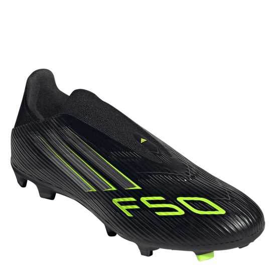 Adidas F50 League Laceless Adults Firm Ground Football Boots Black/Lemon Мъжки футболни бутонки
