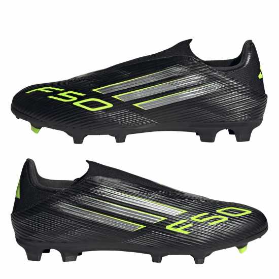 Adidas F50 League Laceless Adults Firm Ground Football Boots Black/Lemon Мъжки футболни бутонки