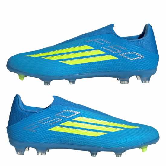 Adidas F50 League Laceless Adults Firm Ground Football Boots Blue/Yellow 