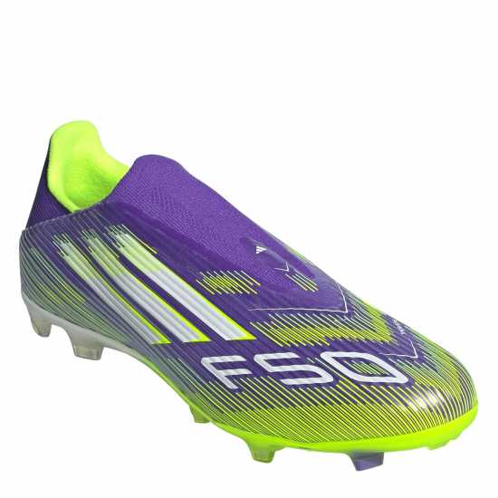 Adidas F50 League Laceless Adults Firm Ground Football Boots Purple/White Мъжки футболни бутонки