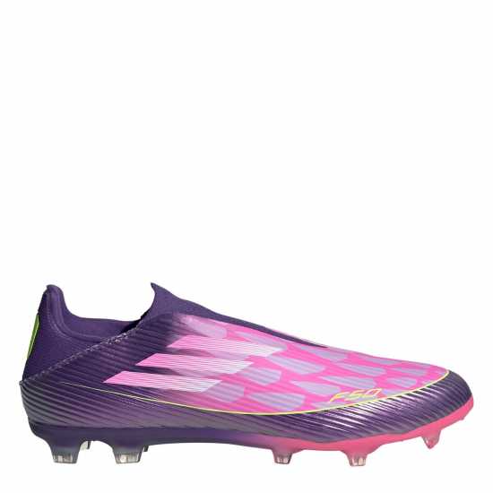 Мъжки футболни бутонки Adidas F50 League Laceless Adults Firm Ground Football Boots Purple/yellow Adidas F50 League Laceless Adults Firm Ground Football Boots Purple/yellow Мъжки футболни бутонки