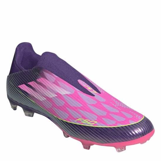 Мъжки футболни бутонки Adidas F50 League Laceless Adults Firm Ground Football Boots Purple/yellow Adidas F50 League Laceless Adults Firm Ground Football Boots Purple/yellow Мъжки футболни бутонки