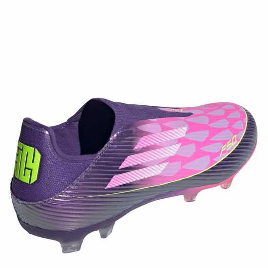 Мъжки футболни бутонки Adidas F50 League Laceless Adults Firm Ground Football Boots Purple/yellow Adidas F50 League Laceless Adults Firm Ground Football Boots Purple/yellow Мъжки футболни бутонки