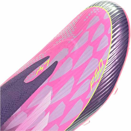 Мъжки футболни бутонки Adidas F50 League Laceless Adults Firm Ground Football Boots Purple/yellow Adidas F50 League Laceless Adults Firm Ground Football Boots Purple/yellow Мъжки футболни бутонки
