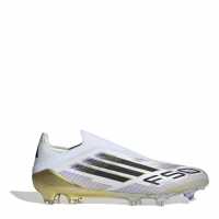 Adidas F50 Elite Laceless Adults Firm Ground Football Boots Бяло/Черно/Злато Мъжки футболни бутонки