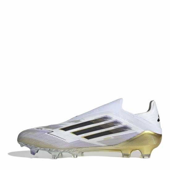 Adidas F50 Elite Laceless Adults Firm Ground Football Boots Бяло/Черно/Злато Мъжки футболни бутонки