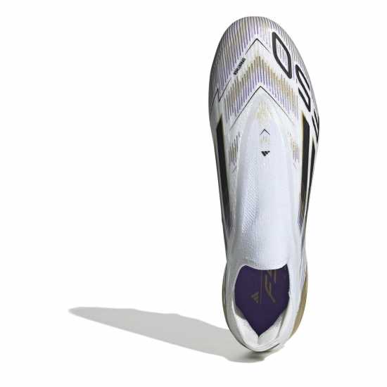 Adidas F50 Elite Laceless Adults Firm Ground Football Boots Бяло/Черно/Злато Мъжки футболни бутонки