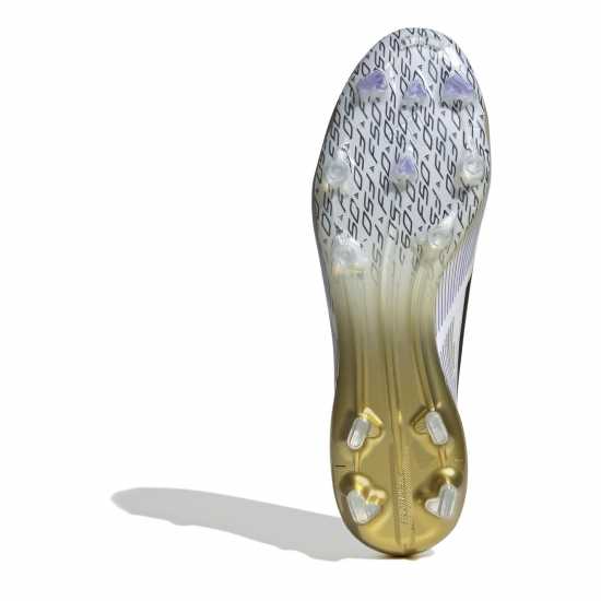 Adidas F50 Elite Laceless Adults Firm Ground Football Boots Бяло/Черно/Злато Мъжки футболни бутонки
