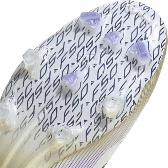 Adidas F50 Elite Laceless Adults Firm Ground Football Boots Бяло/Черно/Злато Мъжки футболни бутонки