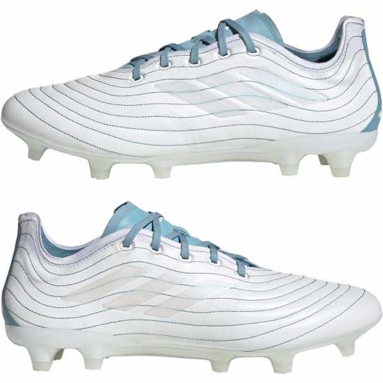 Adidas Copa Pure.1 Firm Ground Football Boots White/Blue Футболни стоножки