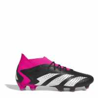 Adidas Predator .1 Firm Ground Football Boots Adults Black/Wht/Pink Футболни стоножки