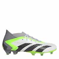 Adidas Predator .1 Firm Ground Football Boots Wht/Blk/Lemon Мъжки футболни бутонки