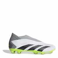 Adidas Predator Accuracy.3 Laceless Firm Ground Football Boots Wht/Blk/Lemon Мъжки футболни бутонки