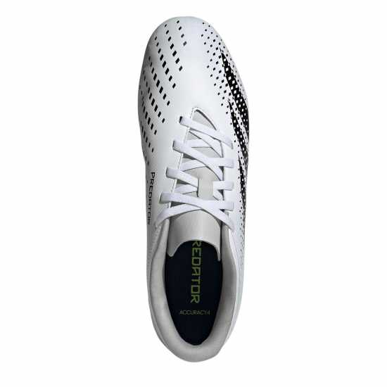 Adidas Predator Accuracy.4 Firm Ground Football Boots Wht/Blk/Lemon Мъжки футболни бутонки
