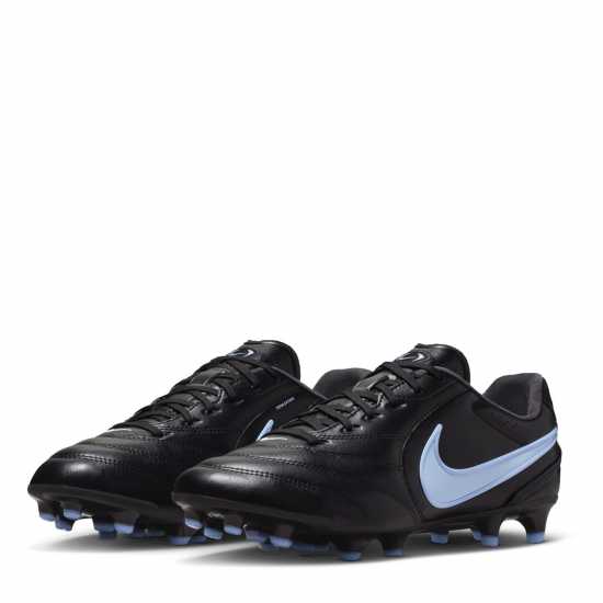 Nike Mens  Tiempo Ligera Pro Firm Ground Football Boots Black/Blue 