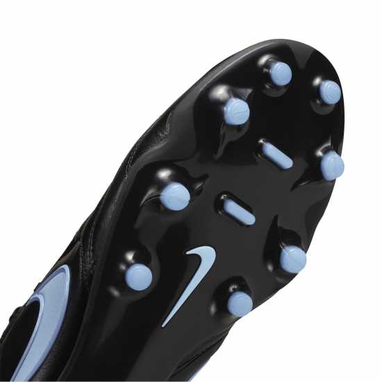Nike Mens  Tiempo Ligera Pro Firm Ground Football Boots Black/Blue 