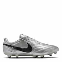 Nike Mens  Tiempo Ligera Pro Firm Ground Football Boots Silver/Black 