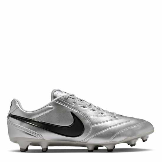 Nike Mens Tiempo Ligera Pro Firm Ground Football Boots Silver/Black Nike Mens Tiempo Ligera Pro Firm Ground Football Boots Silver/Black