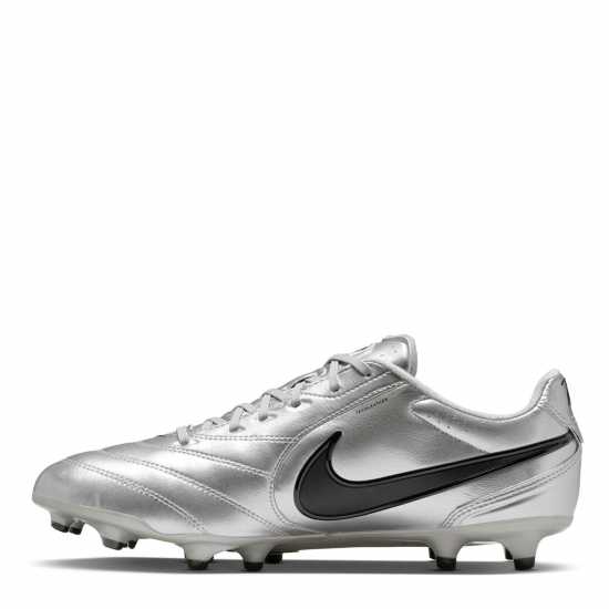 Nike Mens Tiempo Ligera Pro Firm Ground Football Boots Silver/Black Nike Mens Tiempo Ligera Pro Firm Ground Football Boots Silver/Black