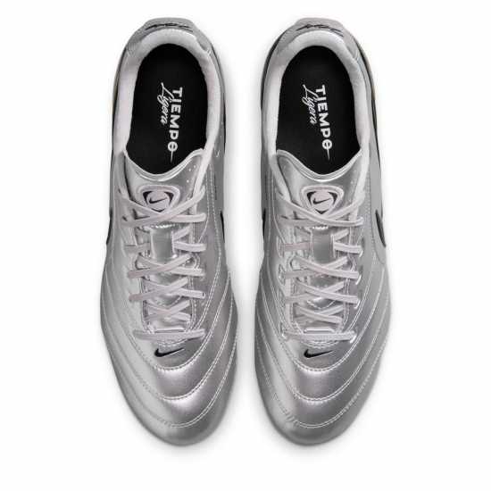 Nike Mens Tiempo Ligera Pro Firm Ground Football Boots Silver/Black Nike Mens Tiempo Ligera Pro Firm Ground Football Boots Silver/Black