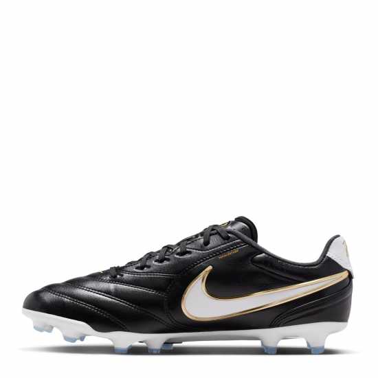 Nike Mens  Tiempo Ligera Pro Firm Ground Football Boots Blk/Wht/Gold 