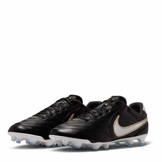 Nike Mens  Tiempo Ligera Pro Firm Ground Football Boots Blk/Wht/Gold 