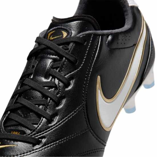 Nike Mens  Tiempo Ligera Pro Firm Ground Football Boots Blk/Wht/Gold 