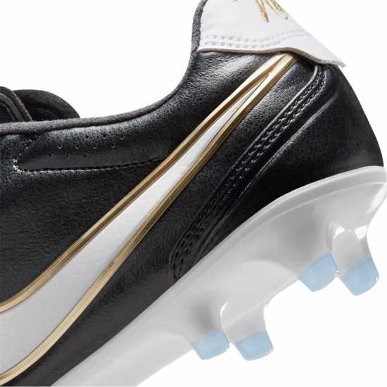 Nike Mens  Tiempo Ligera Pro Firm Ground Football Boots Blk/Wht/Gold 