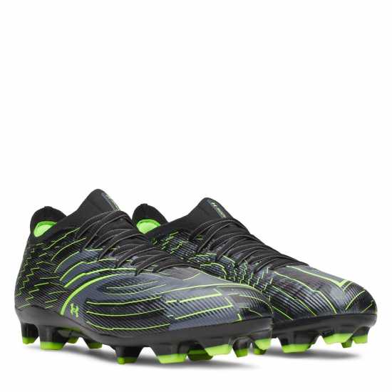 Under Armour Men's Firm Ground Football Boots Black/Green 
