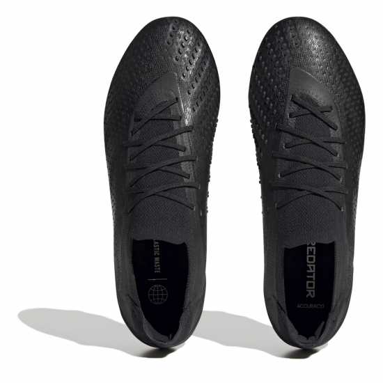 Adidas Predator .1 Low Firm Ground Football Boots Black/Black Футболни стоножки